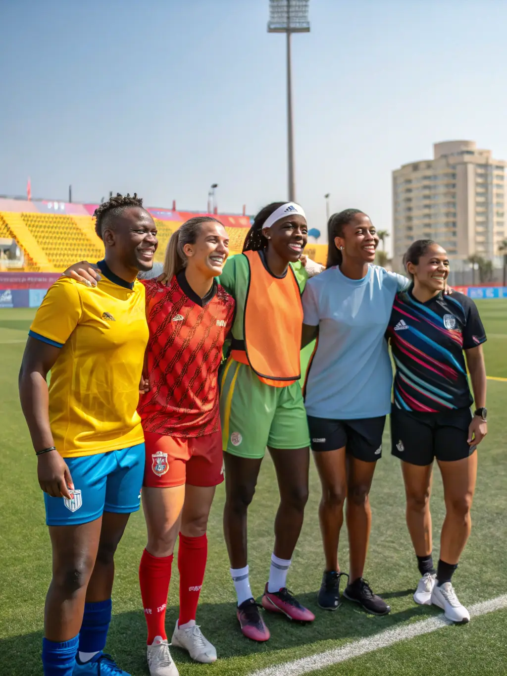 A vibrant photo of a multi-sport activity session, featuring participants enjoying a variety of sports and games, promoting teamwork, and active lifestyles in a fun and inclusive setting.